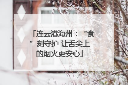 连云港海州：“食”刻守护 让舌尖上的烟火更安心