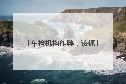 车检机构作弊，该抓