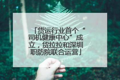 货运行业首个“司机健康中心”成立，货拉拉和深圳职防院联合运营