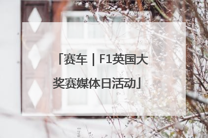 赛车｜F1英国大奖赛媒体日活动