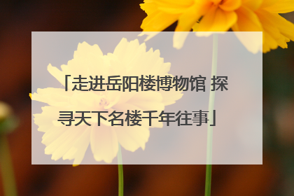 走进岳阳楼博物馆 探寻天下名楼千年往事