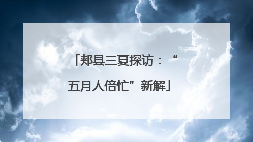郏县三夏探访：“五月人倍忙”新解