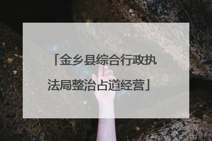 金乡县综合行政执法局整治占道经营