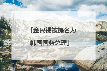 金民锡被提名为韩国国务总理