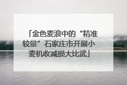 金色麦浪中的“精准较量”石家庄市开展小麦机收减损大比武