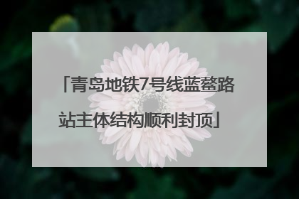 青岛地铁7号线蓝鳌路站主体结构顺利封顶