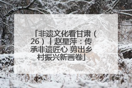非遗文化看甘肃（26）丨赵星萍：传承非遗匠心 剪出乡村振兴新画卷
