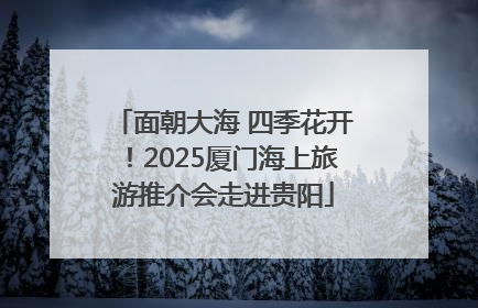 面朝大海 四季花开！2025厦门海上旅游推介会走进贵阳