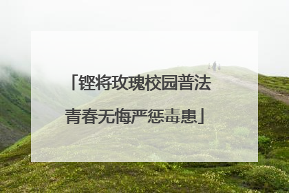 铿将玫瑰校园普法 青春无悔严惩毒患