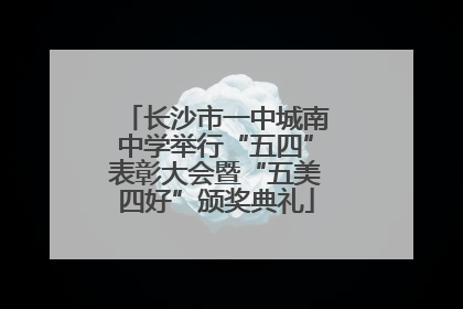 长沙市一中城南中学举行“五四”表彰大会暨“五美四好”颁奖典礼
