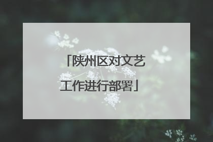 陕州区对文艺工作进行部署