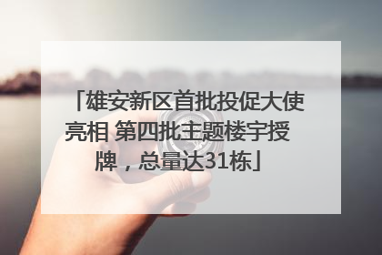 雄安新区首批投促大使亮相 第四批主题楼宇授牌，总量达31栋