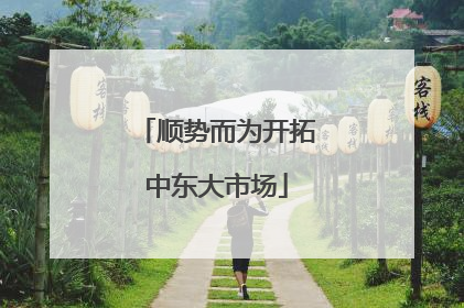 顺势而为开拓中东大市场