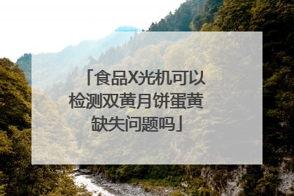 食品X光机可以检测双黄月饼蛋黄缺失问题吗