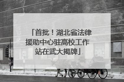首批！湖北省法律援助中心驻高校工作站在武大揭牌