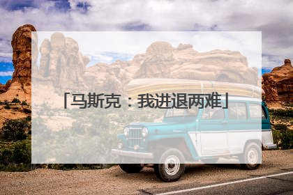 马斯克：我进退两难