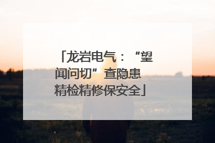 龙岩电气：“望闻问切”查隐患 精检精修保安全
