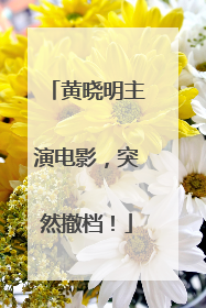 黄晓明主演电影，突然撤档！