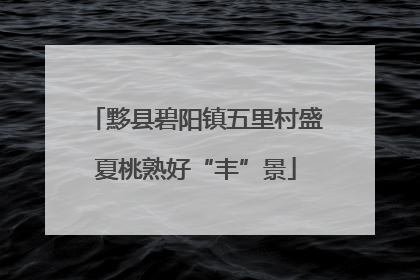 黟县碧阳镇五里村盛夏桃熟好“丰”景