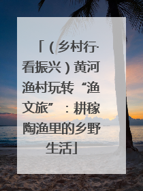 （乡村行·看振兴）黄河渔村玩转“渔文旅”：耕稼陶渔里的乡野生活
