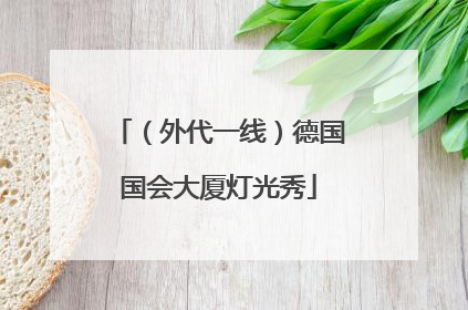 （外代一线）德国国会大厦灯光秀