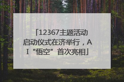 12367主题活动启动仪式在济举行，AI“悟空”首次亮相