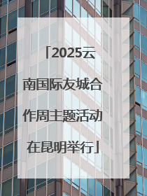 2025云南国际友城合作周主题活动在昆明举行
