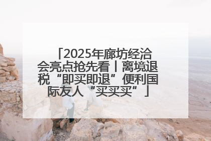 2025年廊坊经洽会亮点抢先看丨离境退税“即买即退”便利国际友人“买买买”