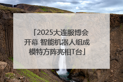 2025大连服博会开幕 智能机器人组成模特方阵亮相T台