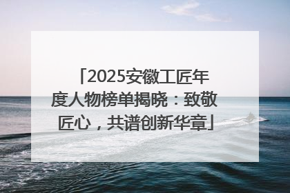2025安徽工匠年度人物榜单揭晓：致敬匠心，共谱创新华章