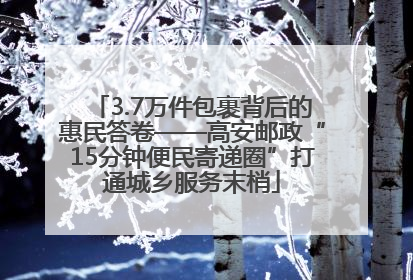 3.7万件包裹背后的惠民答卷——高安邮政“15分钟便民寄递圈”打通城乡服务末梢