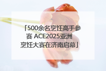 500余名烹饪高手参赛 ACE2025亚洲烹饪大赛在济南启幕