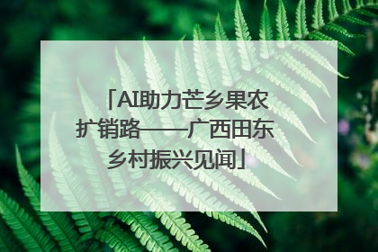 AI助力芒乡果农扩销路——广西田东乡村振兴见闻
